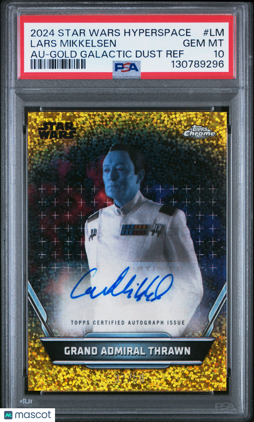 2024 Topps Star Wars Hyperspace Star Wars Autographs Lars Mikkelsen LM PSA 10Graded Non - Sports Cards