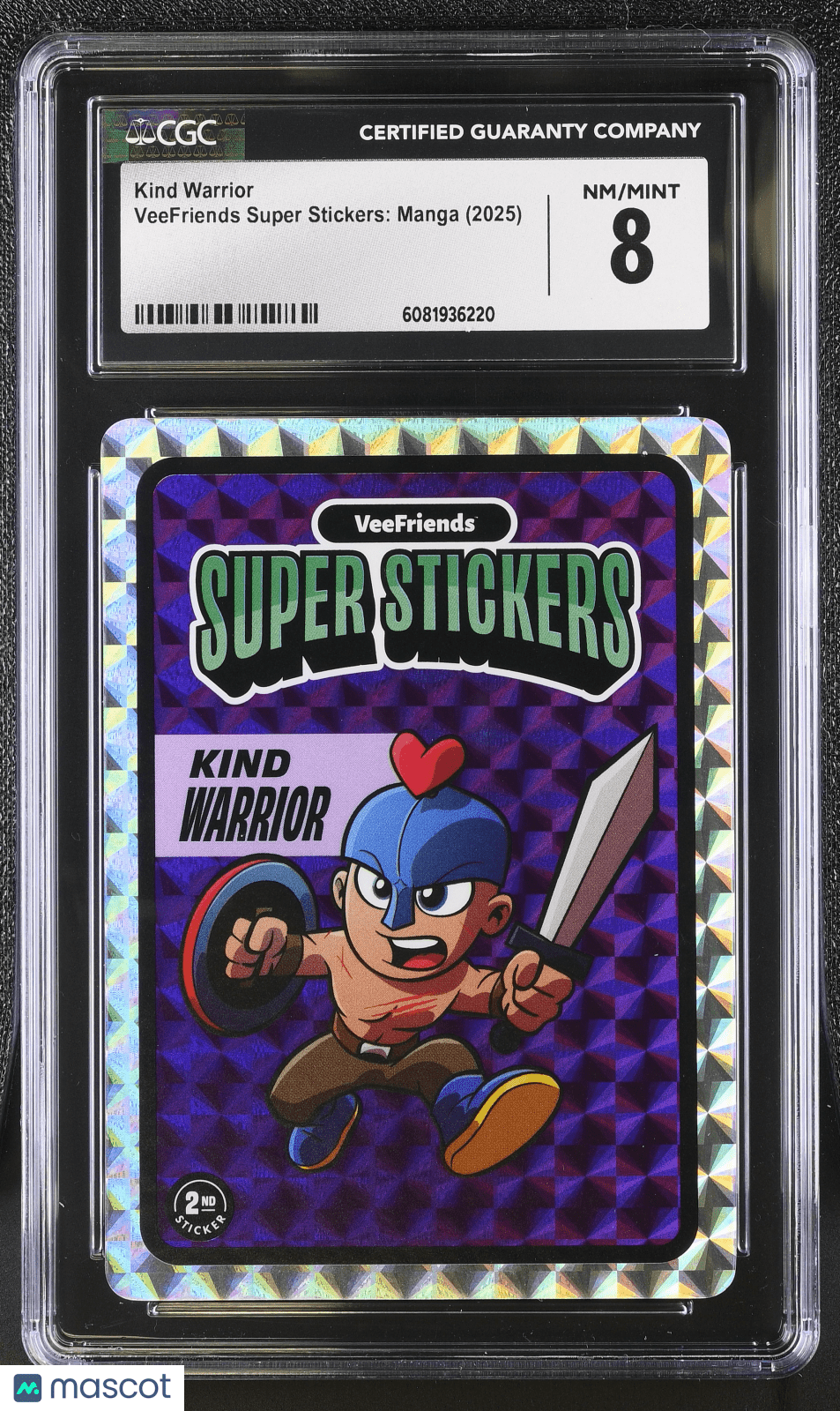 2025 Veefriends Super Stickers: Manga Kind Warrior CGC 8Graded Non - Sports Cards