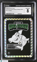 2025 Veefriends Super Stickers: Manga Hungry Hammerhead Black & White CGC 8Graded Non - Sports Cards