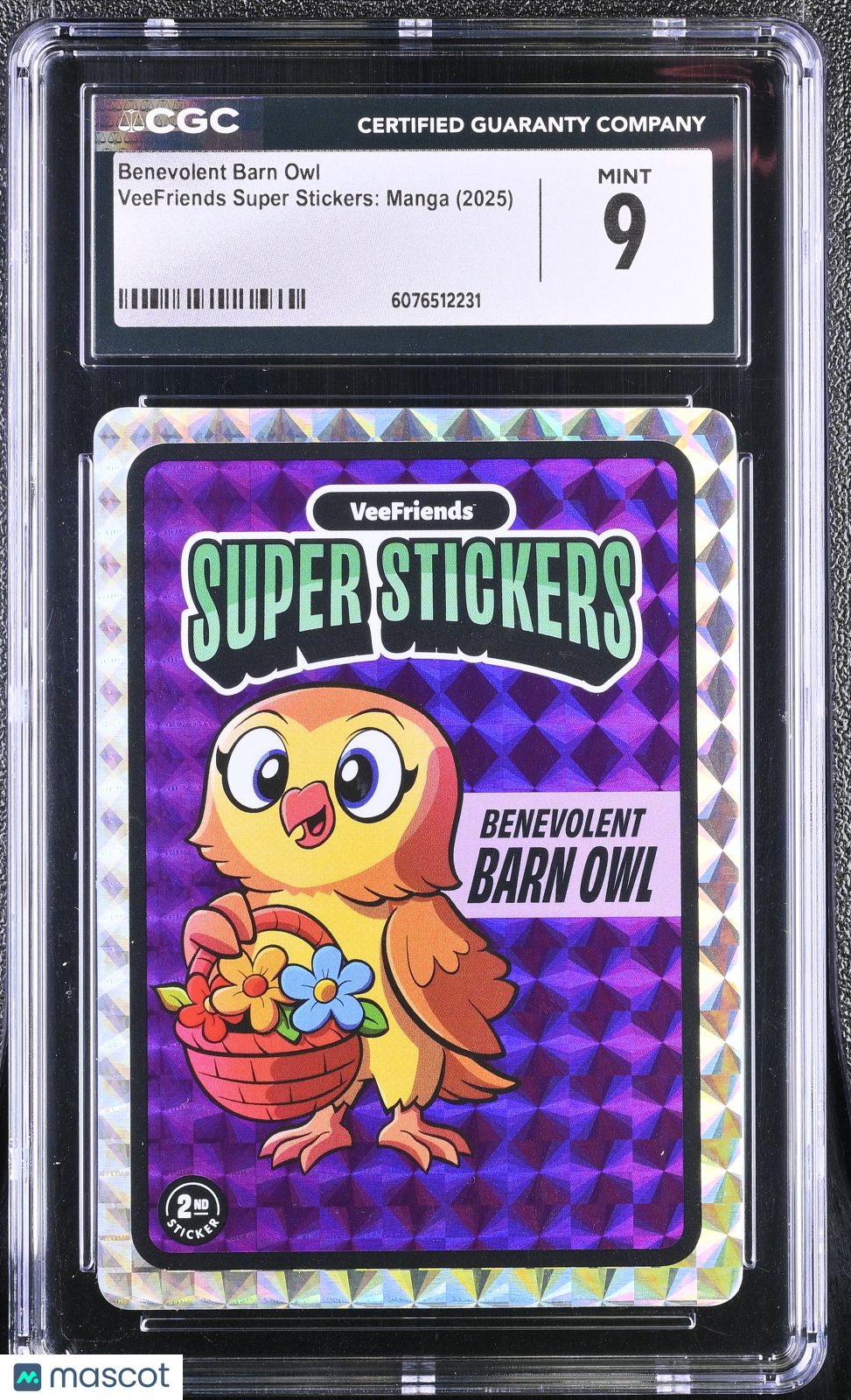 2025 Veefriends Super Stickers: Manga Benevolent Barn Owl CGC 9Graded Sports Cards