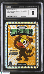 2025 Veefriends Super Stickers Manga Big Game Bandicoot /199 Yellow Splash CGC 8Graded Non - Sports Cards