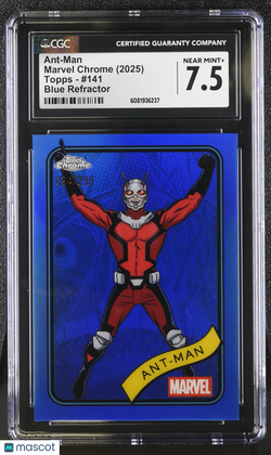 2025 Topps Marvel Chrome Ant-Man Blue Refractor 084/299 #141 CGC 7.5