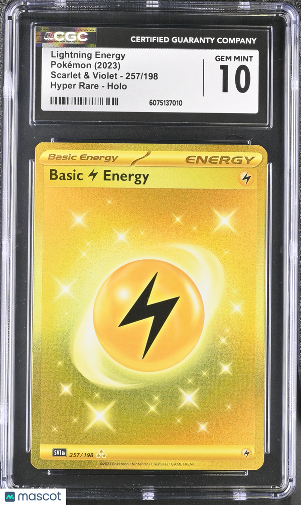 2023 Pokemon Lightning Energy #257/198 Holo Hyper Rare CGC 10
