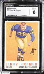 1959 Topps Jerry Kramer 116 RC Rookie CGC 6Graded Sports Cards