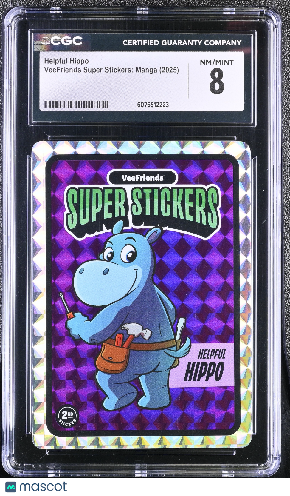 2025 Veefriends Super Stickers: Manga Helpful Hippo CGC 8Non - Sports Cards Main image