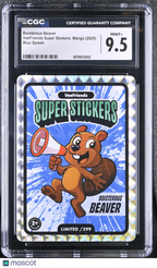 2025 Veefriends Super Stickers: Manga Boisterous Beaver Blue Splash /299 CGC 9.5Non - Sports Cards