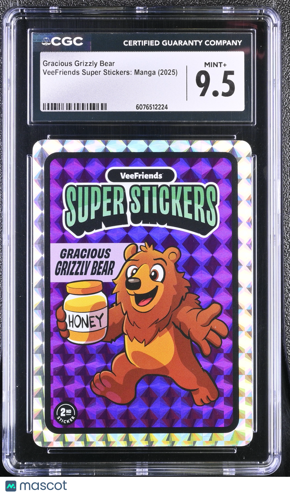 2025 Veefriends Super Stickers: Manga Gracious Grizzly Bear CGC 9.5Non - Sports Cards Main image