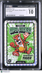 2025 Veefriends Super Stickers: Manga Tremendous Tiger /99 Green Splash CGC 10Non - Sports Cards