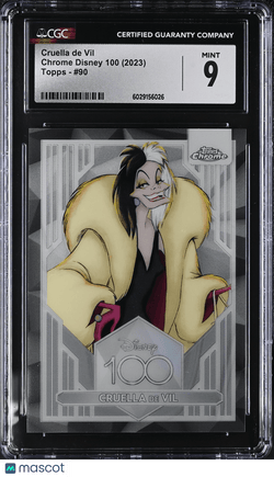 2023 Disney Chrome Disney 100 Cruella De Vil 90 CGC 9Non - Sports Cards