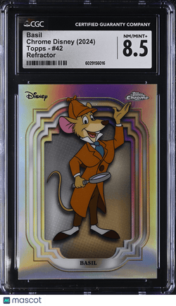 2024 Topps Chrome Disney Basil Refractor 42 CGC 8.5Non - Sports Cards