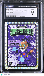 2025 Veefriends Super Stickers: Manga Willful Wizard Purple Splash /55 CGC 9Non - Sports Cards