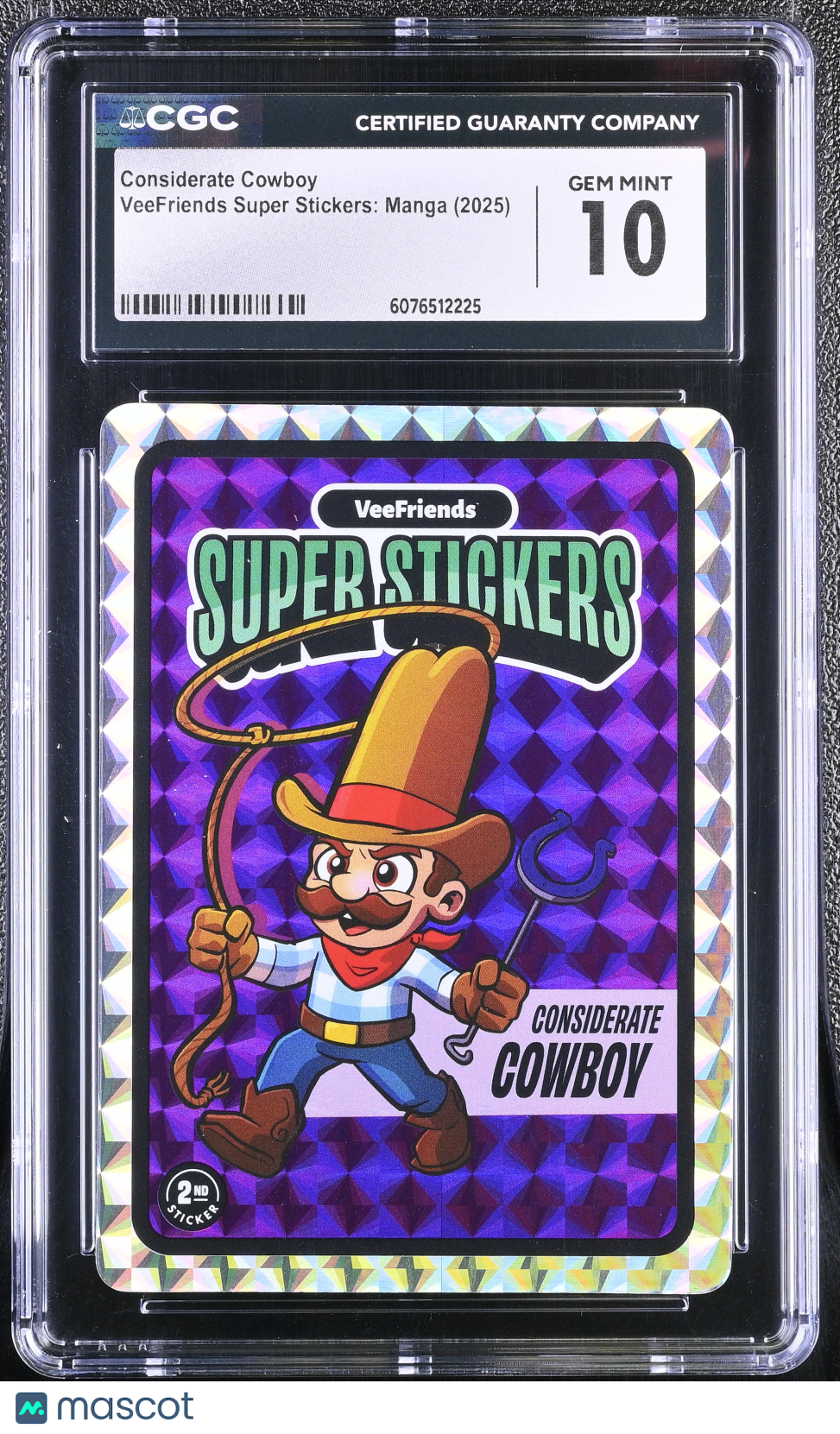 2025 Veefriends Super Stickers: Manga Considerate Cowboy CGC 10Non - Sports Cards