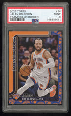 2025-26 Topps Flagship Jalen Brunson #14 Team Color Border SP PSA 9
